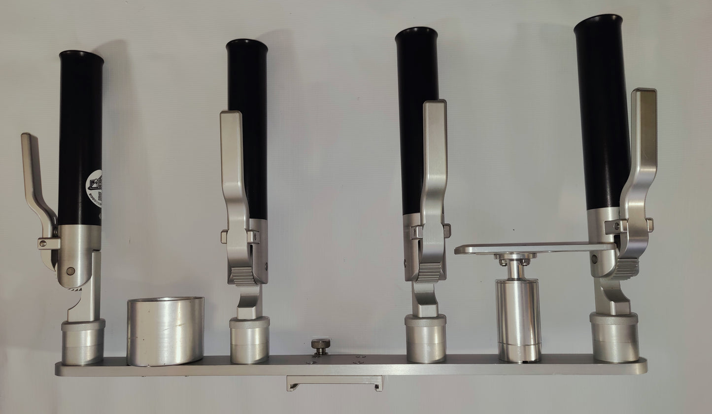 Quad Dual Axis Ratcheting Rod Holder
