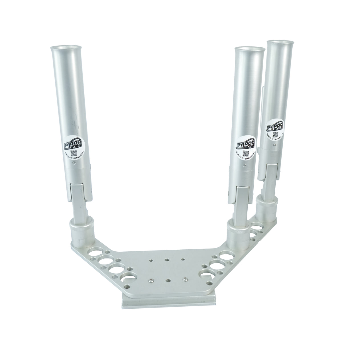 Triple Dual Axis Pro Rod Holder with Boomerang Downrigger Plate